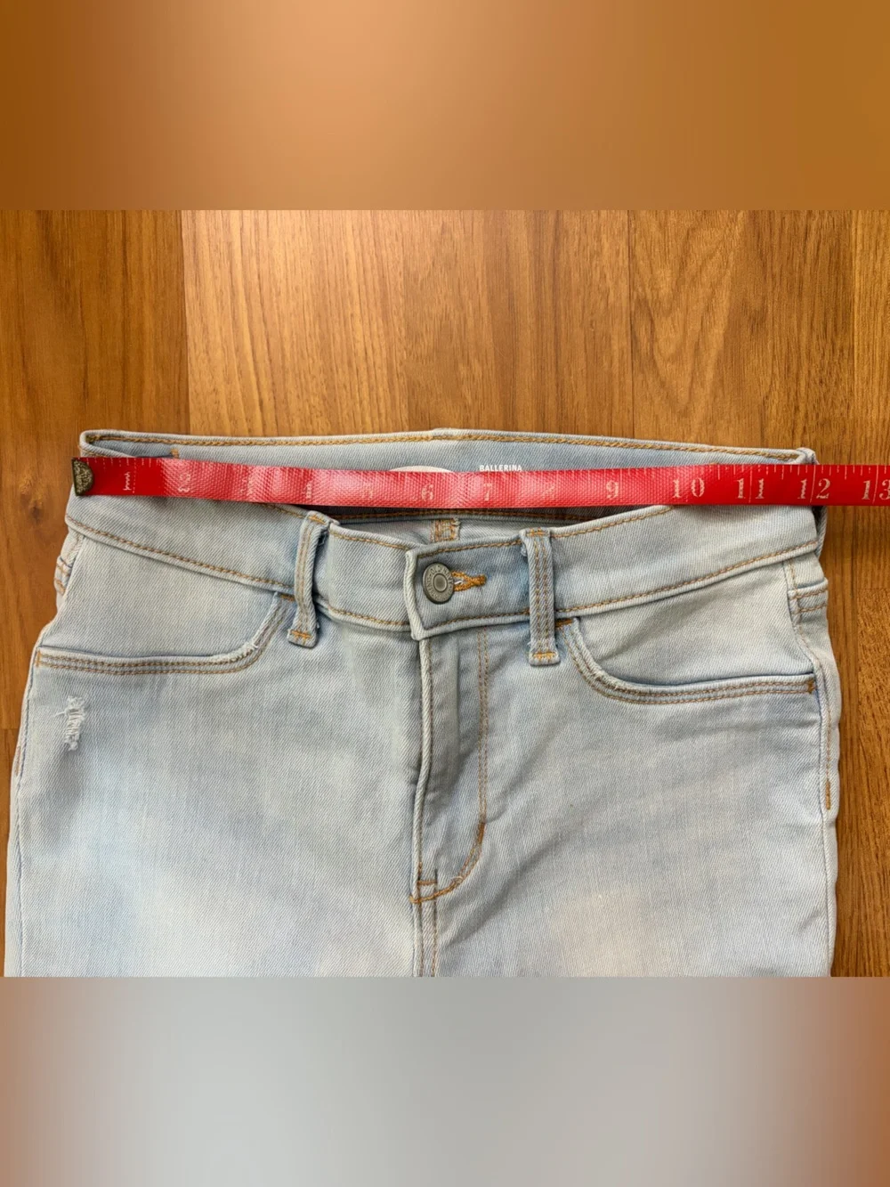 Old Navy Ballerina Jeggings Skinny Jeans Girl’s 16 Light Wash Distressed Denim